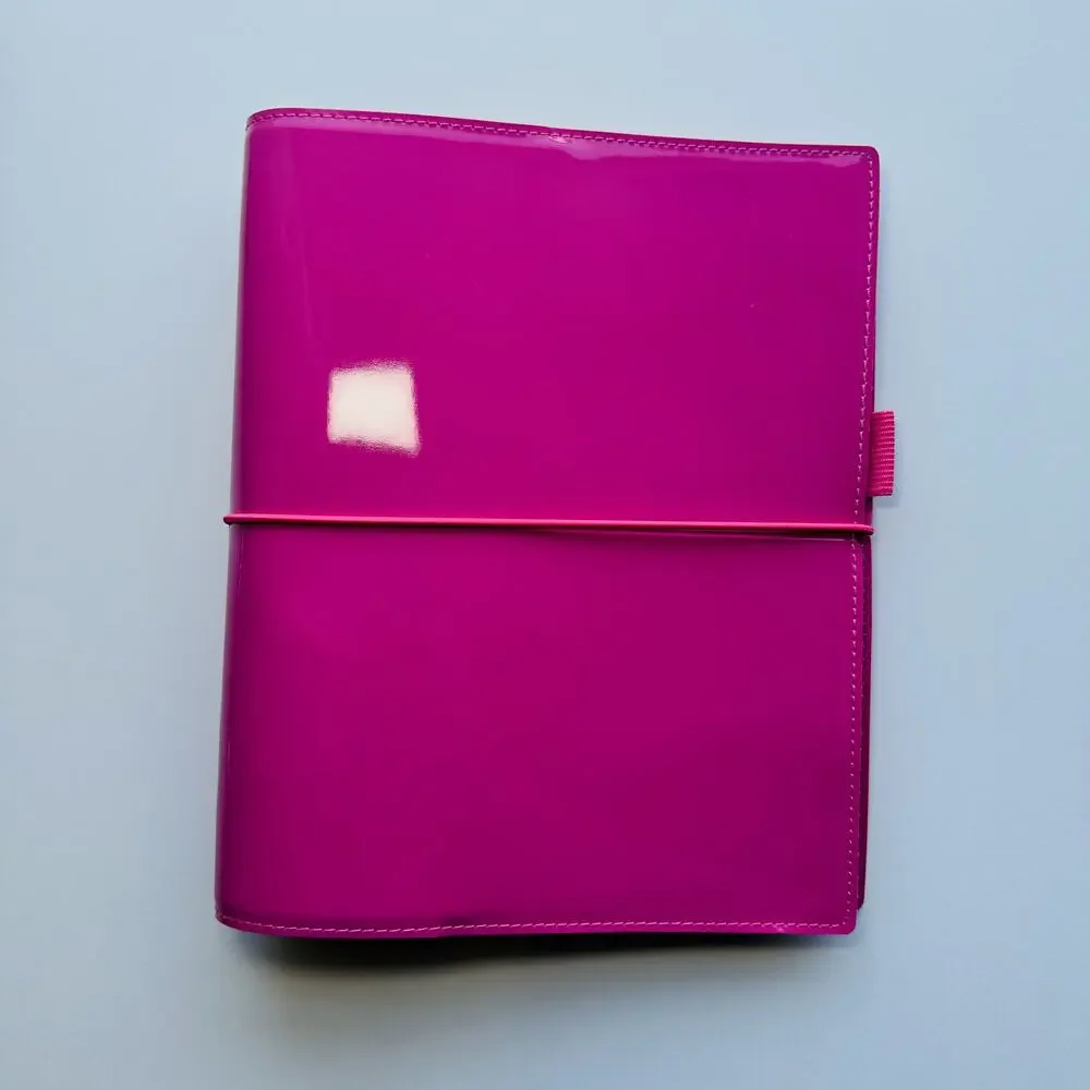 Filofax Domino Patent A5 Organizer Hot Pink